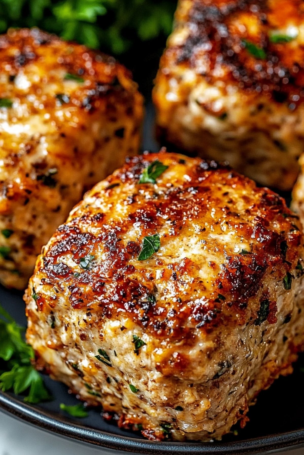 Garlic Parmesan Chicken Meatloaves