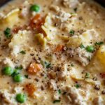 One Pot Creamy Italian Ground Chicken Soup – Cozy, Comforting, and So Easy