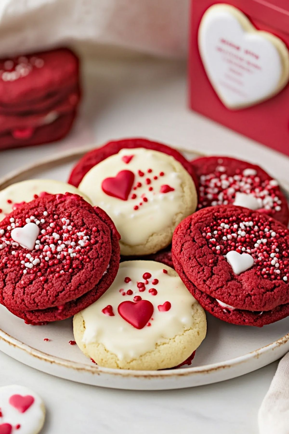 Valentine’s Day Red Velvet Cookies – Soft, Chewy, and Full of Love