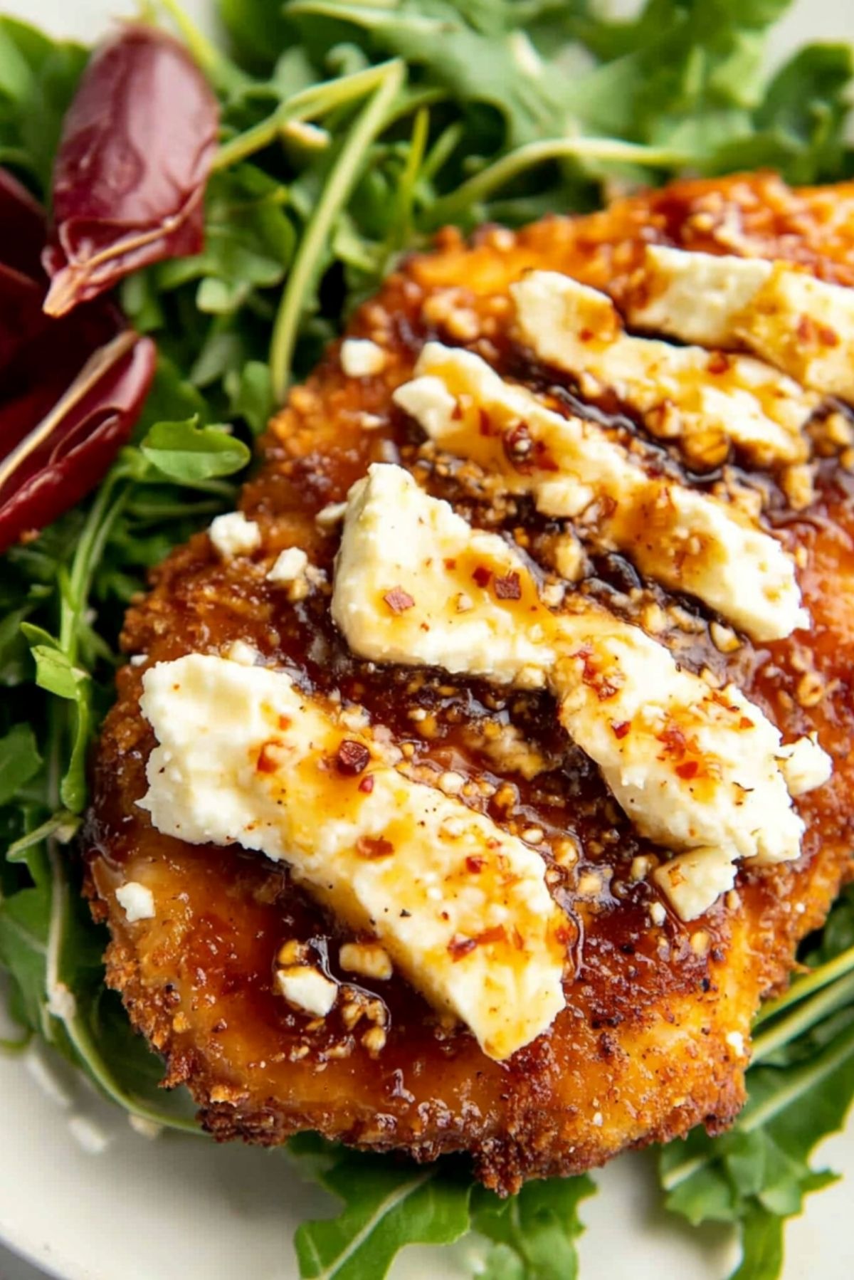 Crispy Hot Honey Feta Chicken