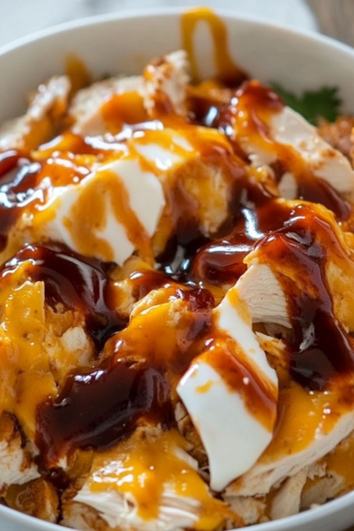 Quick Cottage Cheese BBQ Chicken Bowl