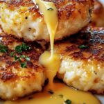 Cheddar Bay Crab Cakes with Lemon Butter Drizzle – A Coastal Favorite with a Cheesy Twist