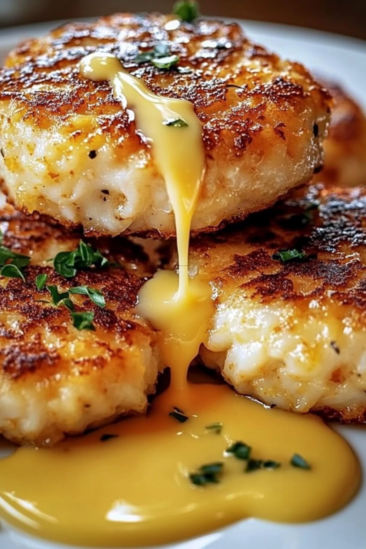 Cheddar Bay Crab Cakes with Lemon Butter Drizzle – A Coastal Favorite with a Cheesy Twist