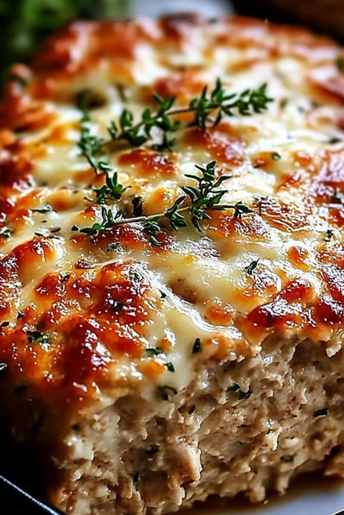 Melt-in-Your-Mouth Garlic Parmesan Chicken Meatloaf