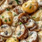 Mushroom Potatoes with Creamy Parmesan and Garlic Sauce – A Comforting, Flavor-Packed Side