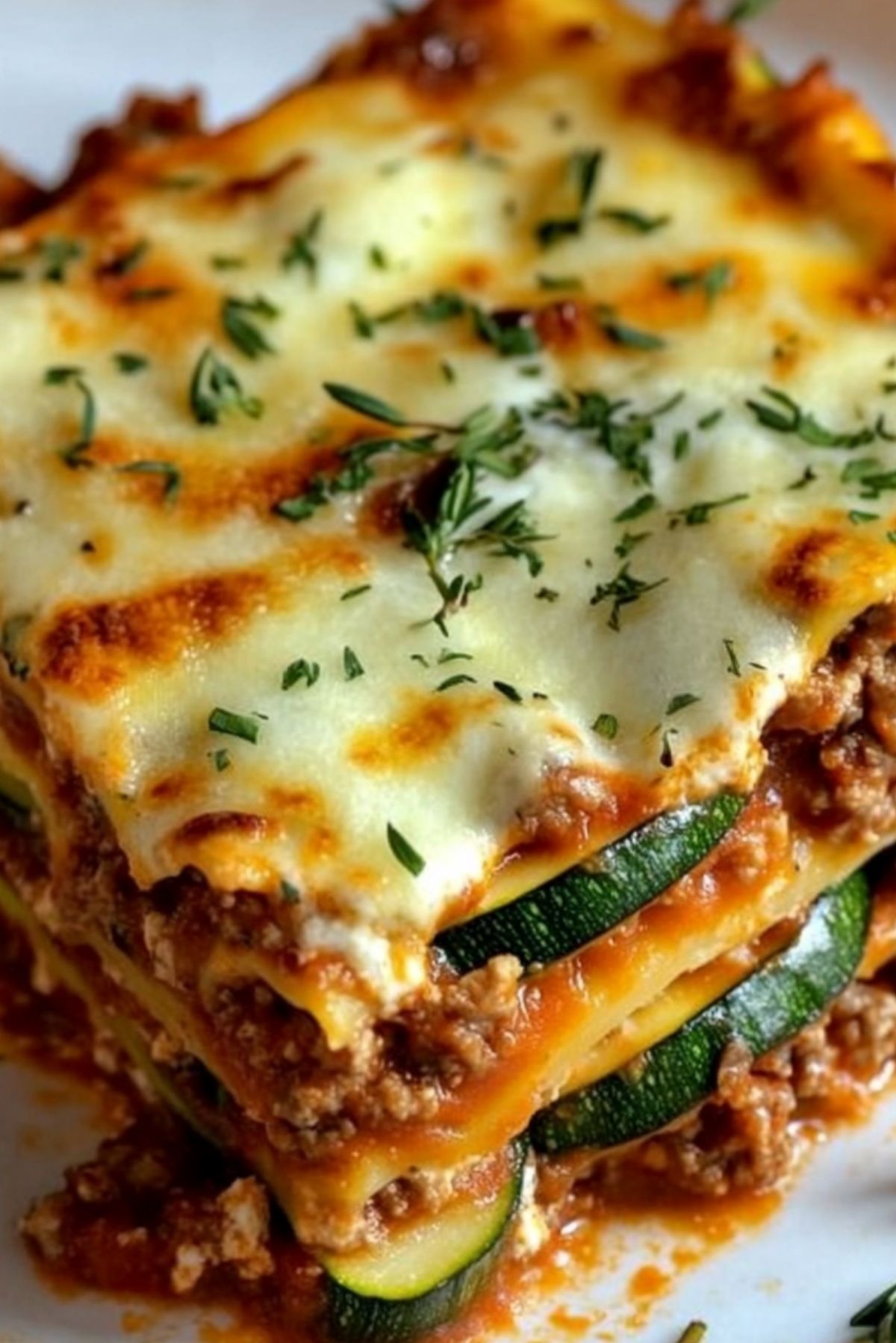 Zucchini Lasagna with Ground Turkey – A Lighter Take on a Classic!