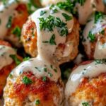 Chicken Meatballs with Creamy Ranch Sauce – A Comforting and Flavorful Dish!