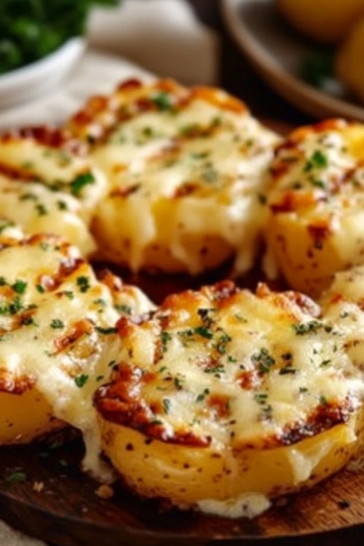 Ultimate Grilled Cheesy Garlic Potatoes