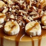 Banana Caramel Nut Cheesecake