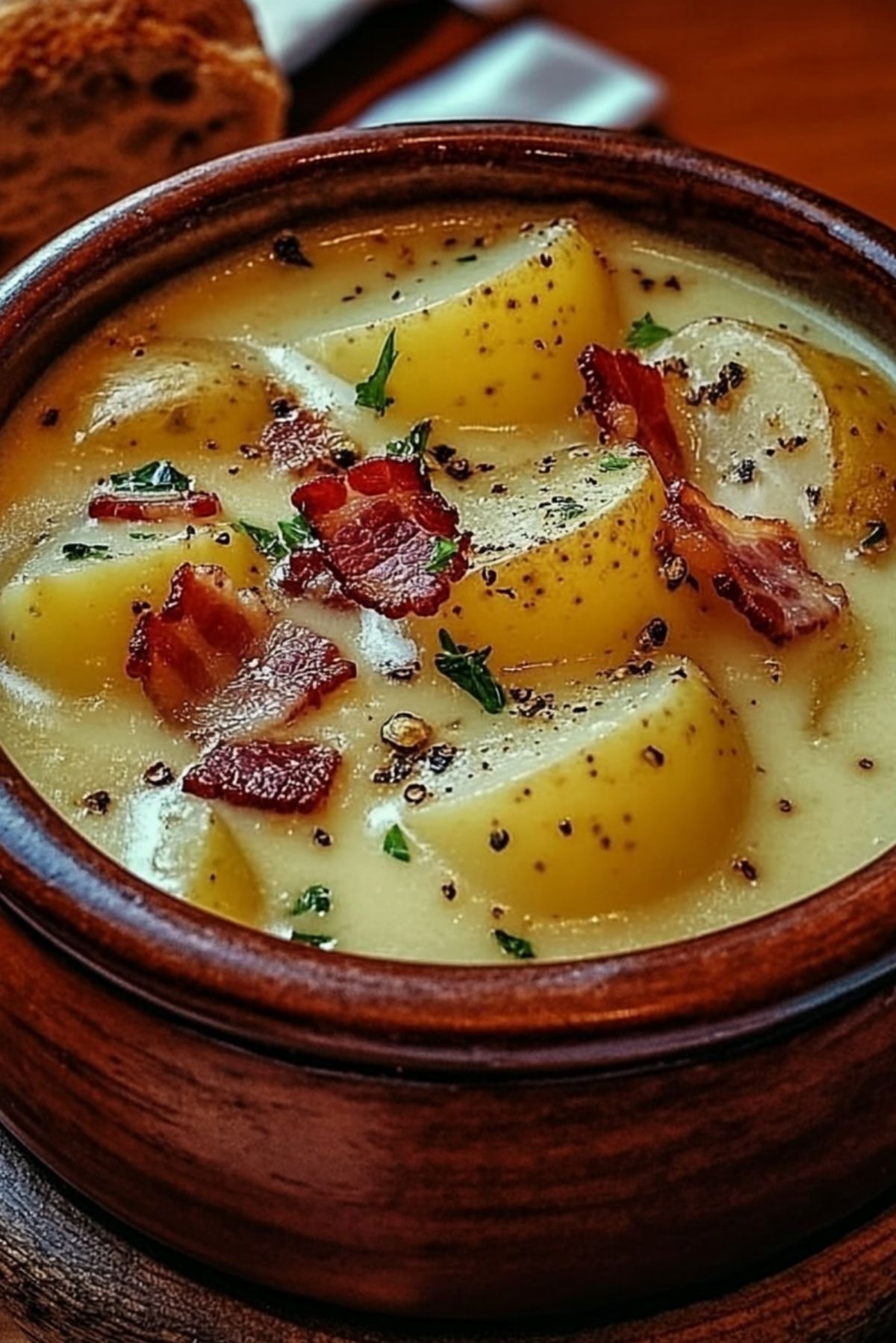 Old-Fashioned Potato & Bacon Soup – A Warm Hug in a Bowl