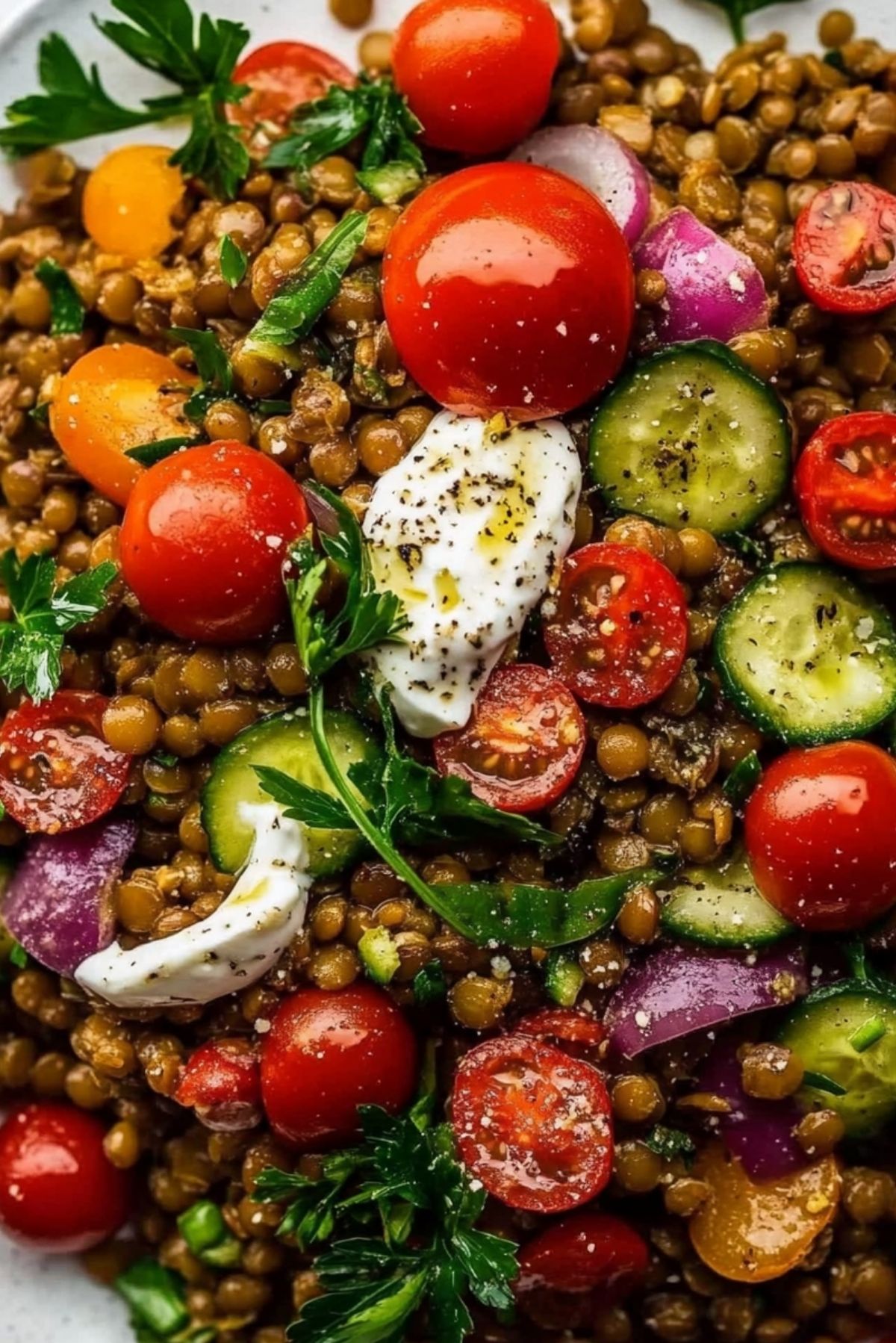 Mediterranean Lentil Salad – Fresh, Healthy, and Bursting with Flavor