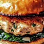 Juicy White Cheddar Spinach Chicken Burgers – A Healthier Twist on a Classic