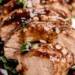 The Juiciest Instant Pot Pork Tenderloin with Honey Balsamic Sauce