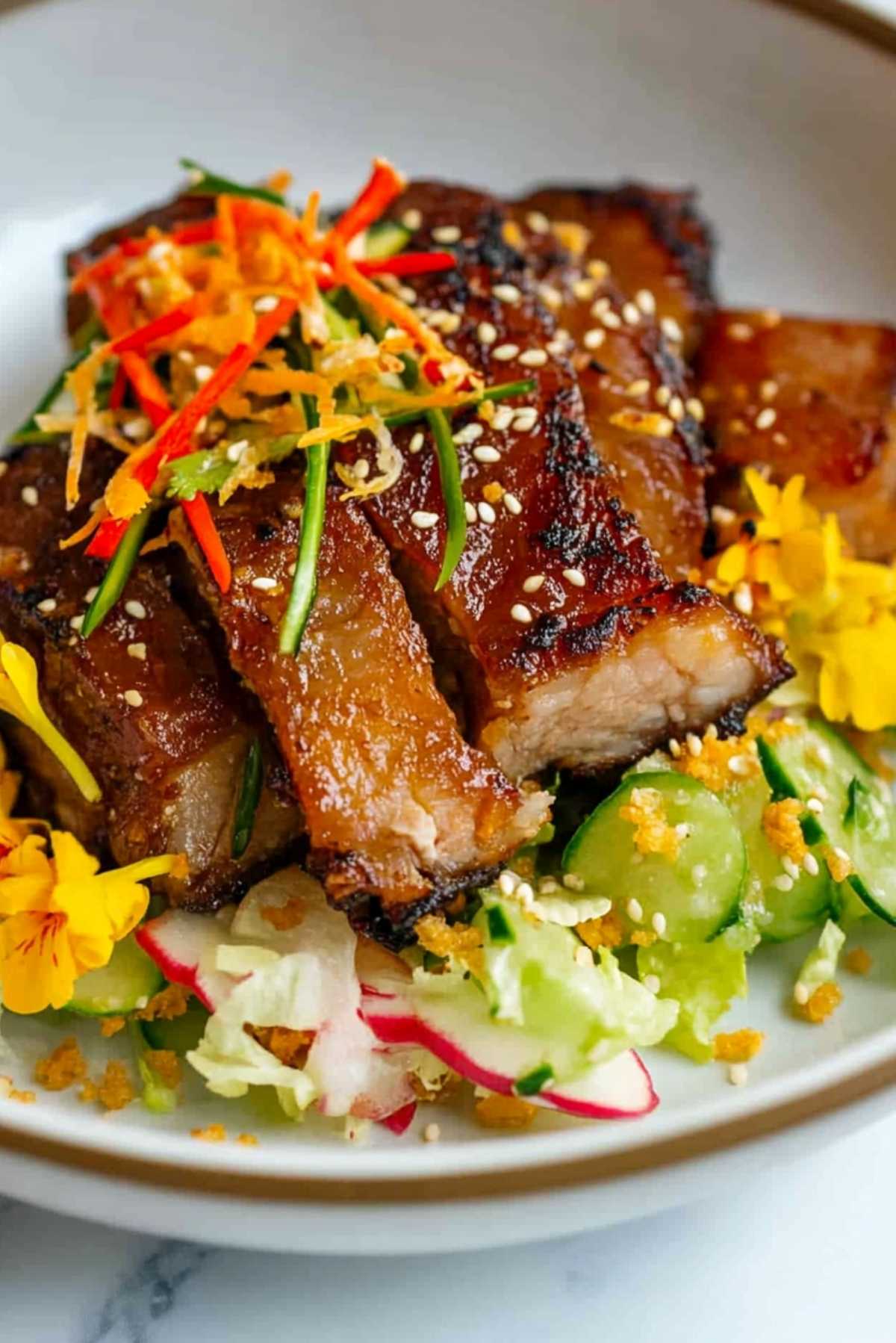 Korean Pork Belly with Sumi Salad