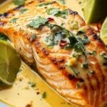 Poached Salmon in Coconut Lime Sauce