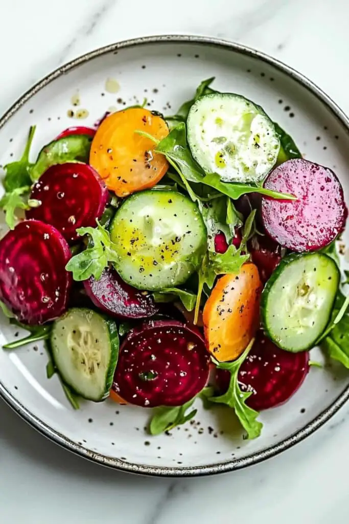 Crisp Cucumber and Beetroot Salad 4 Crisp Cucumber and Beetroot Salad