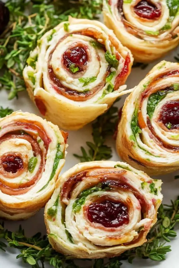 Cranberry Turkey Pinwheels 4 Cranberry Turkey Pinwheels