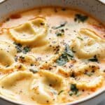 Creamy Tuscan Ravioli Soup