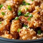 High Protein Crispy Garlic Chicken Fried Rice