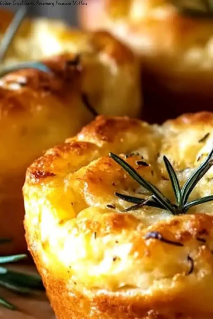 Golden Crust Garlic Rosemary Focaccia Muffins 4 Golden Crust Garlic Rosemary Focaccia Muffins