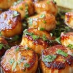 Honey Sriracha Scallops