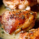 Herb Roasted Chicken in Creamy White Wine Sauce