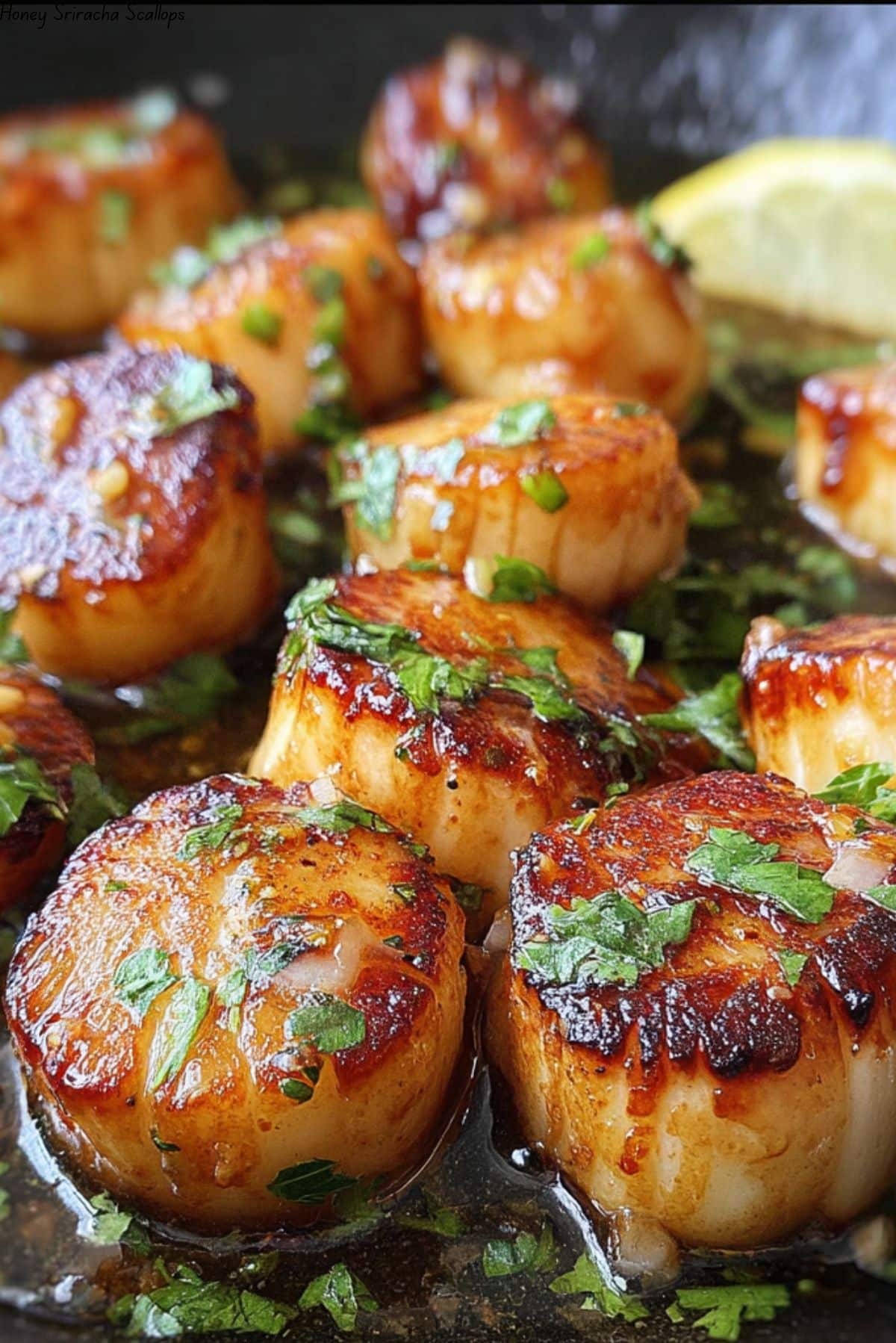Honey Sriracha Scallops