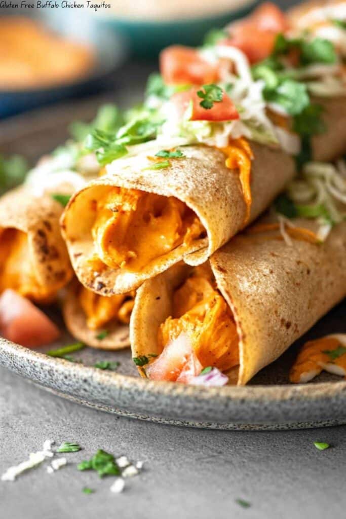 Gluten Free Buffalo Chicken Taquitos