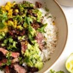 Cilantro Lime Steak and Rice Bowls