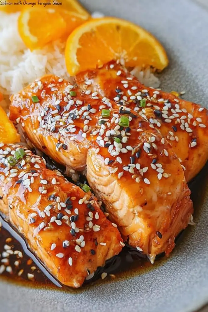 Salmon with Orange Teriyaki Glaze 4 Salmon with Orange Teriyaki Glaze