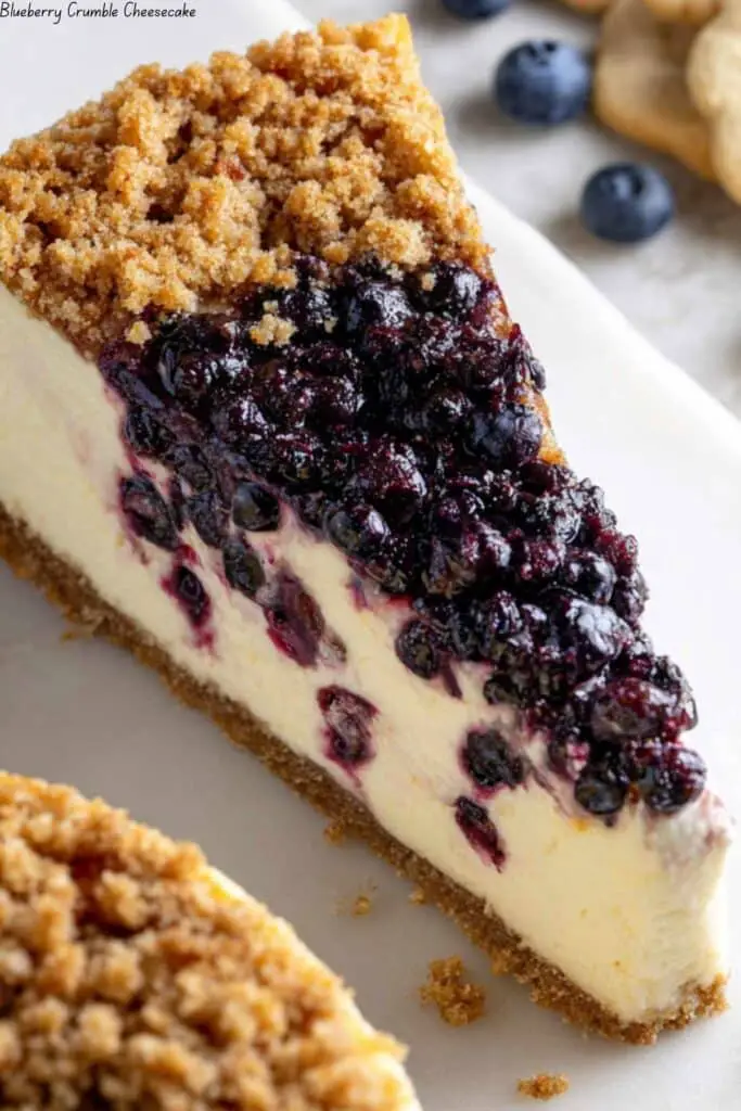 Blueberry Crumble Cheesecake 4 Blueberry Crumble Cheesecake