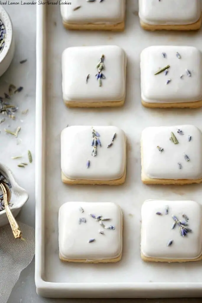 Iced Lemon Lavender Shortbread Cookies 4 Iced Lemon Lavender Shortbread Cookies