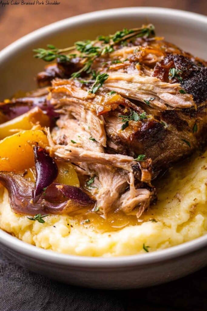 Apple Cider Braised Pork Shoulder