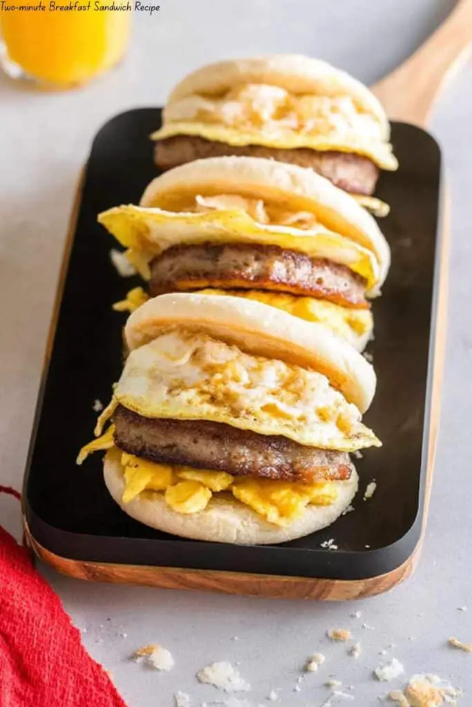 Two-minute Breakfast Sandwich Recipe 4 Two-minute Breakfast Sandwich Recipe