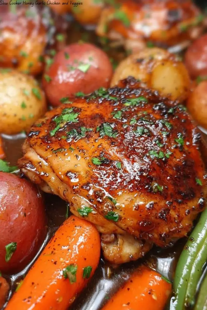 Slow Cooker Honey Garlic Chicken and Veggies 4 Slow Cooker Honey Garlic Chicken and Veggies
