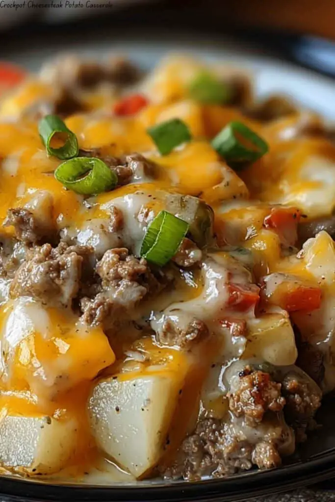 Crockpot Cheesesteak Potato Casserole 4 Crockpot Cheesesteak Potato Casserole