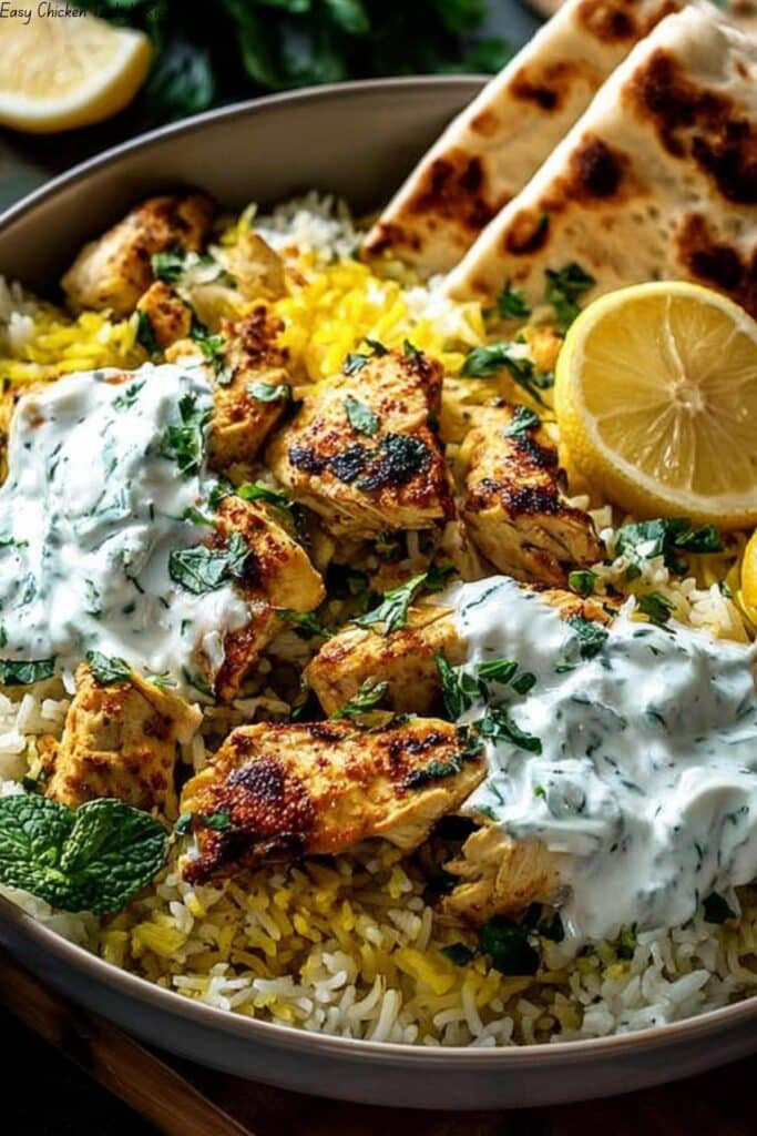 Easy Chicken Tzatziki Rice Bake