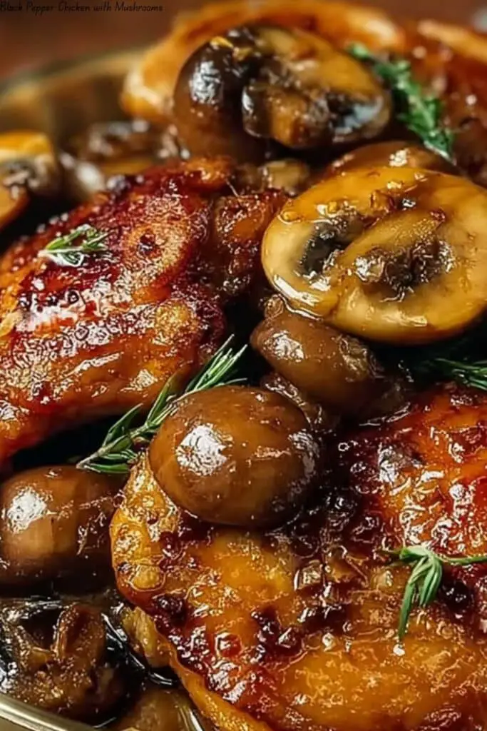 Black Pepper Chicken with Mushrooms 4 Black Pepper Chicken with Mushrooms
