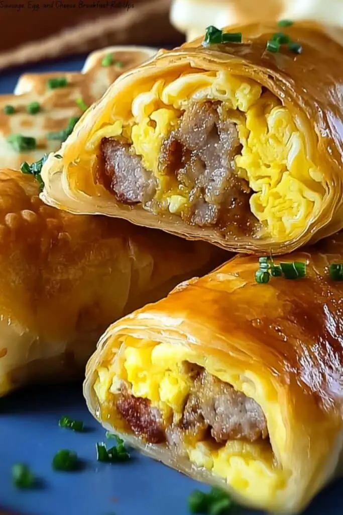 Sausage, Egg, and Cheese Breakfast Roll-Ups 4 Sausage, Egg, and Cheese Breakfast Roll-Ups