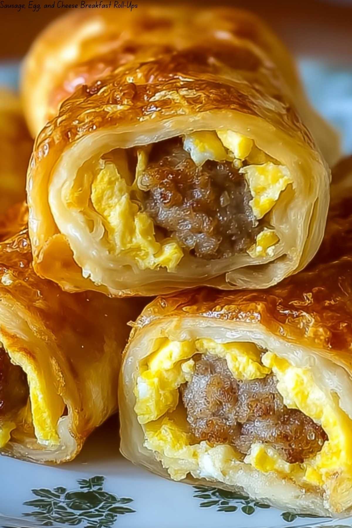 Sausage, Egg, and Cheese Breakfast Roll-Ups