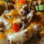 Crockpot Cheesesteak Potato Casserole