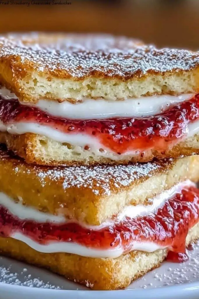 Fried Strawberry Cheesecake Sandwiches 4 Fried Strawberry Cheesecake Sandwiches