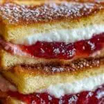 Fried Strawberry Cheesecake Sandwiches