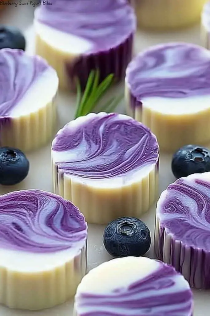 Blueberry Swirl Yogurt Bites 4 Blueberry Swirl Yogurt Bites