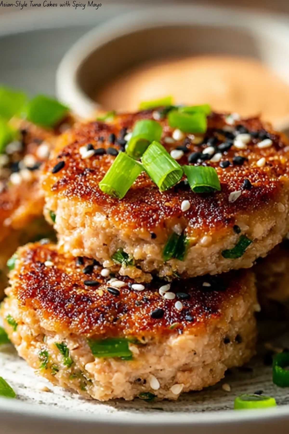 Asian-Style Tuna Cakes with Spicy Mayo