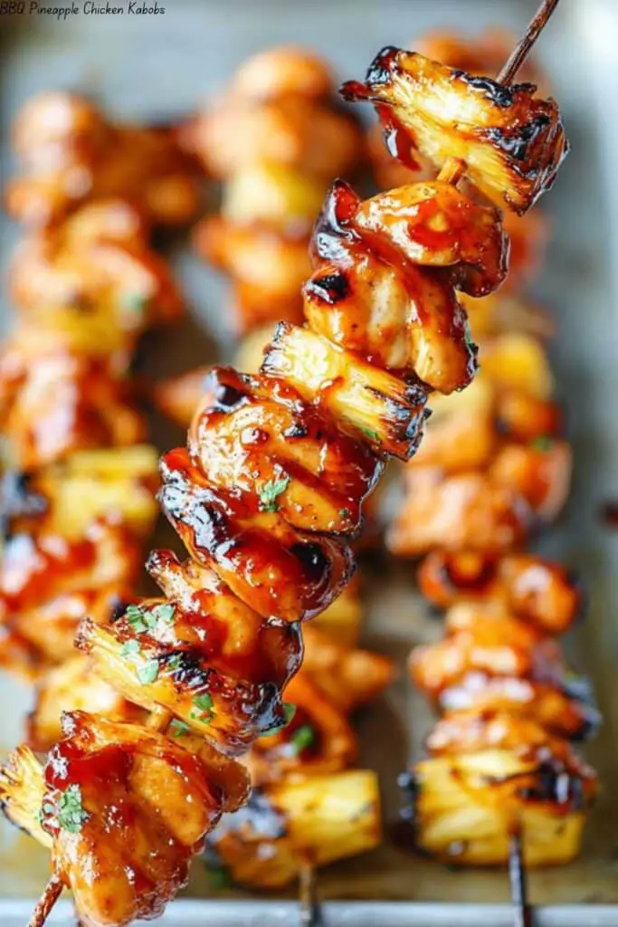 BBQ Pineapple Chicken Kabobs 4 BBQ Pineapple Chicken Kabobs