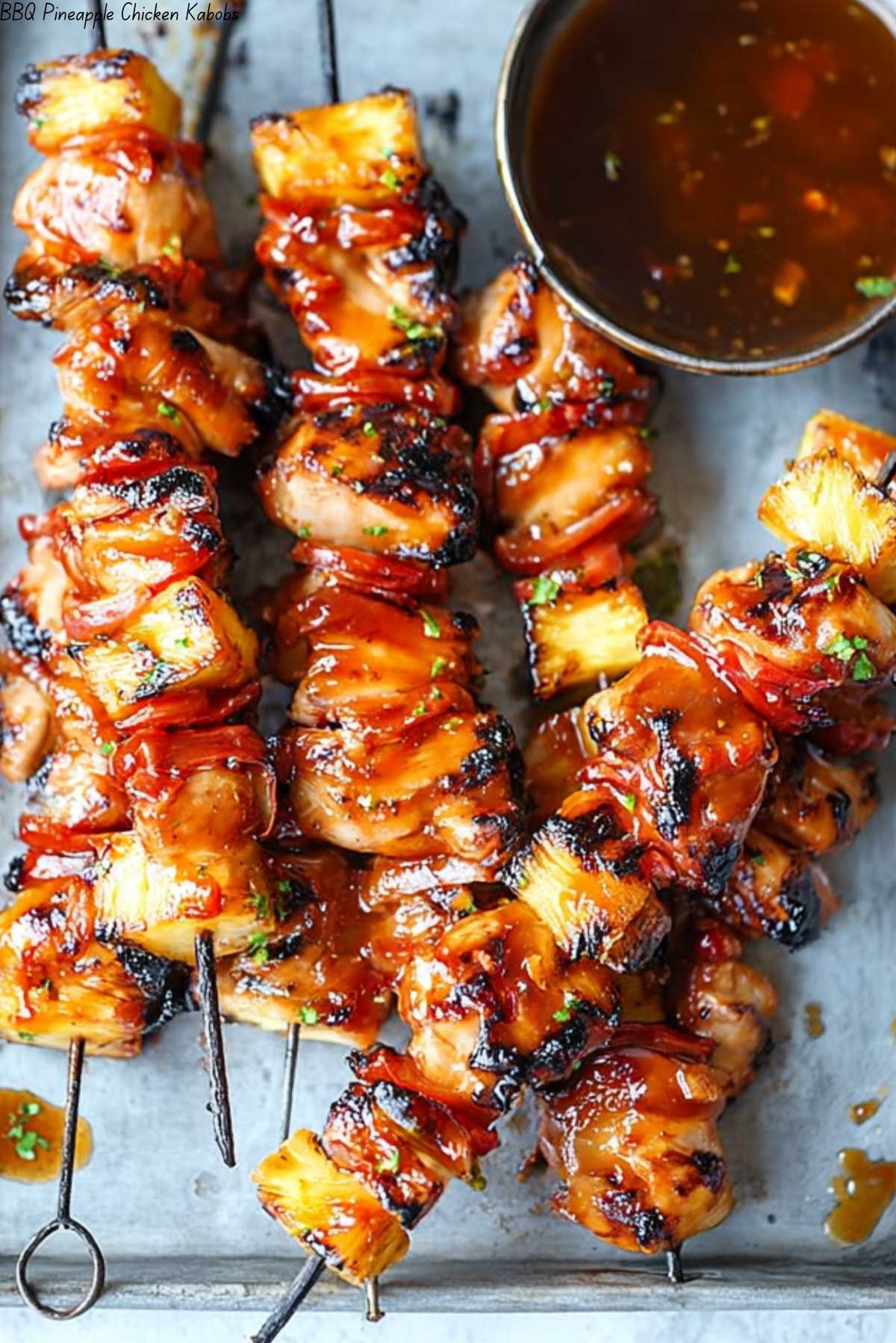 BBQ Pineapple Chicken Kabobs