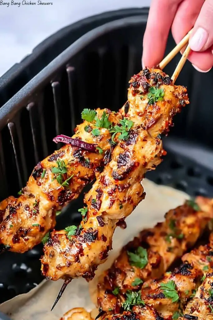 Bang Bang Chicken Skewers 4 Bang Bang Chicken Skewers