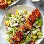 BBQ Chicken Skewer Salad